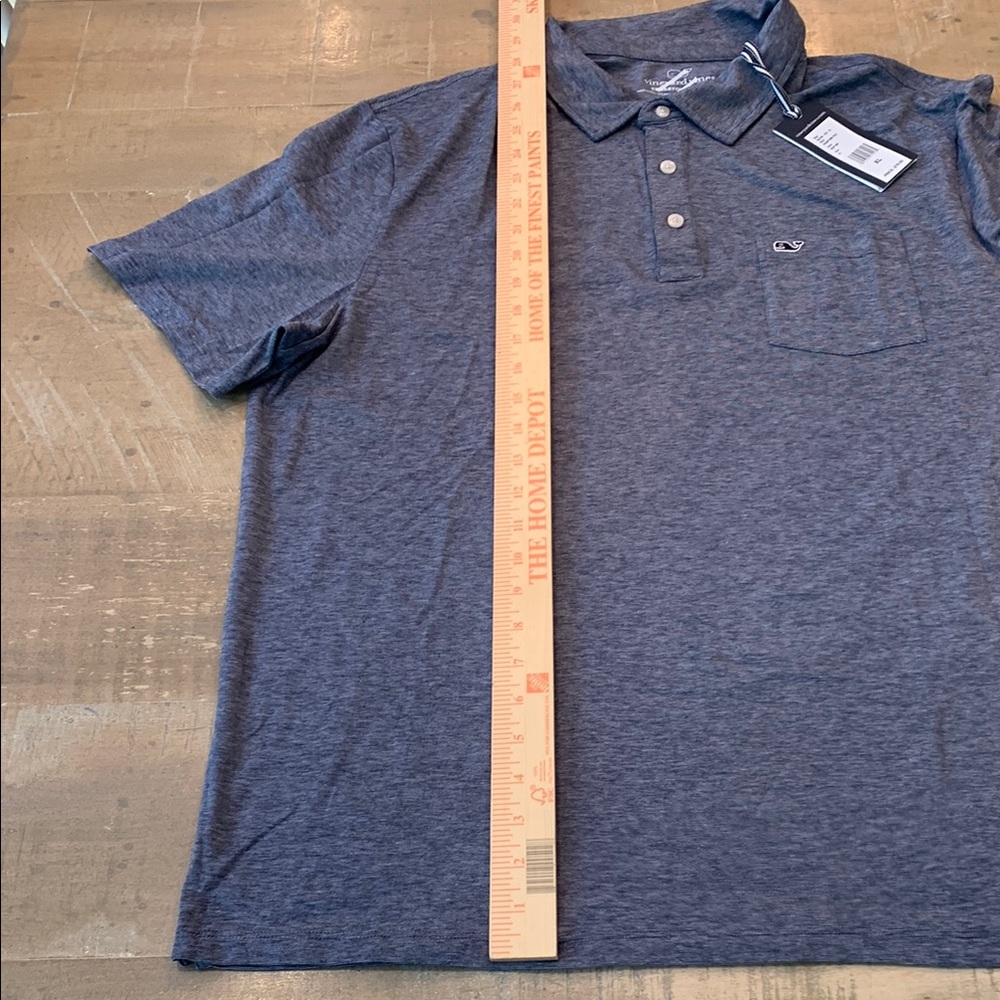 Vineyard Vines Blue Polo Shirt Mens Size Extra Large Blue Stripes - Picture 8 of 10
